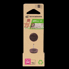 OUTDOOR SKID WITH NAIL STANDERS D 20 MM BROWN, 4 PIECES