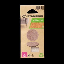 4MM ADHESIVE FELT PADS DIA. 35MM. 4PZ