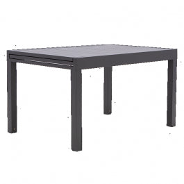 NATERIAL LYRA II FULL ALU 135/270X90 DARK GRAY EXTENDABLE DINING TABLE