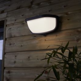 SOLAR FOLEY ALUMINIUM BLACK 27x13x12.3CM LED 900LM NATURAL LIGHT IP44