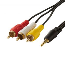STERIO AUDIO CABLE 1.5MT JACK 3.5MM/3 RCA MALE