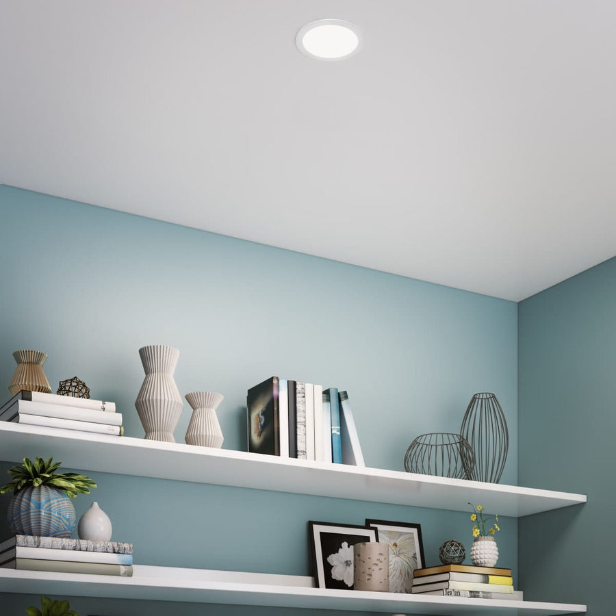 Bricocenter EXTRAFLAT WHITE RECESSED SPOTLIGHT D15.5CM LED 20W CCT DIMMABLE IP44