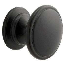 AUDRIC KNOB DIAMETER 30.5 MM BRUSHED BLACK ZAMAK, 2 PIECES