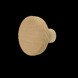 SINGLE ROUND WOOD-COLOURED HOOK SPACEO