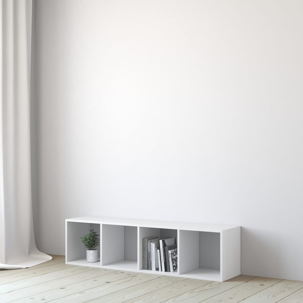 Bricocenter 4 SPACEO KUB L139.3xP31.7xH36CM WOOD CUBS WHITE