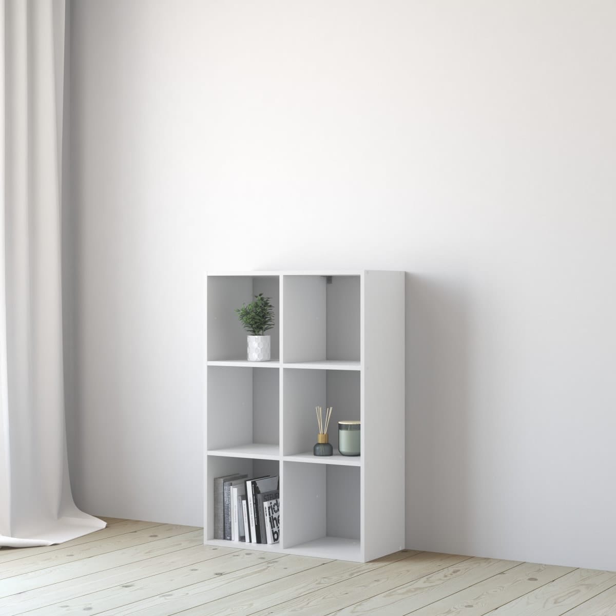 Bricocenter 3X2 SPACEO KUB L105xP31.7xH70.5CM WOOD CUBES WHITE