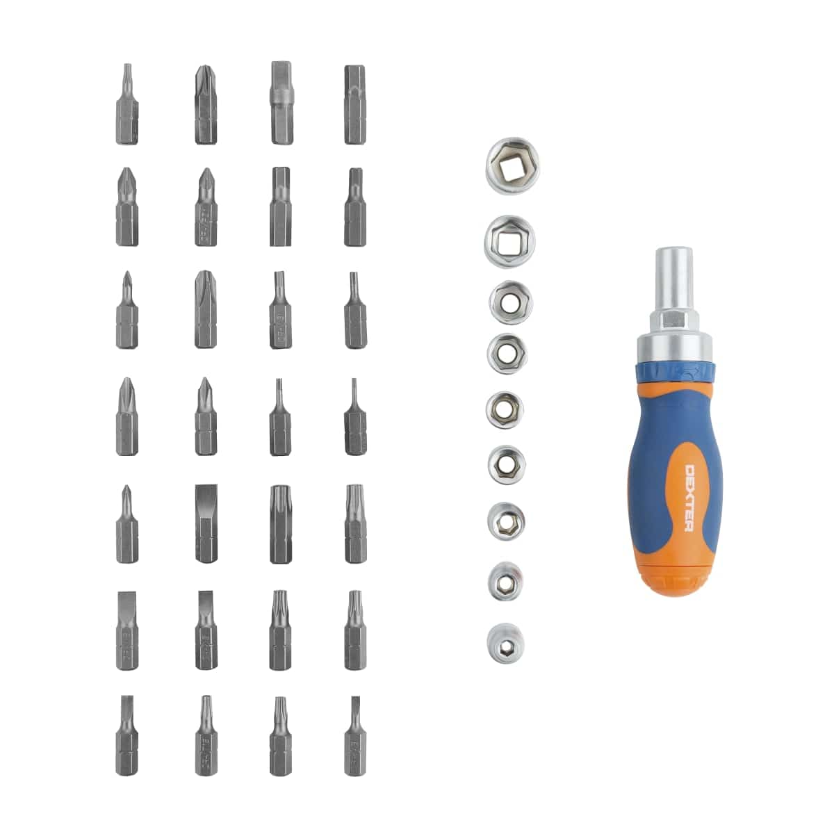 Bricocenter RATCHET SCREWDRIVER+BITS DEXTER 38 PCS