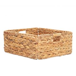 SPACEO KUB BASKET L31XP31XH15 CM M WATER HYACINTH