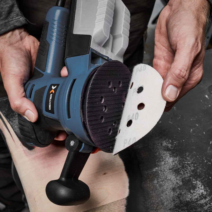 Bricocenter DEXTER 350W ROTO-ORBITAL SANDER 125MM BACKING PAD WITH DUST EXTRACTION SYSTEM