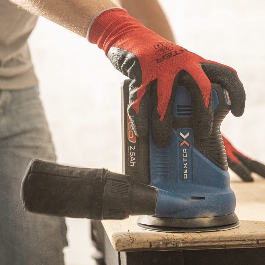 Bricocenter DEXTER 350W ROTO-ORBITAL SANDER 125MM BACKING PAD WITH DUST EXTRACTION SYSTEM