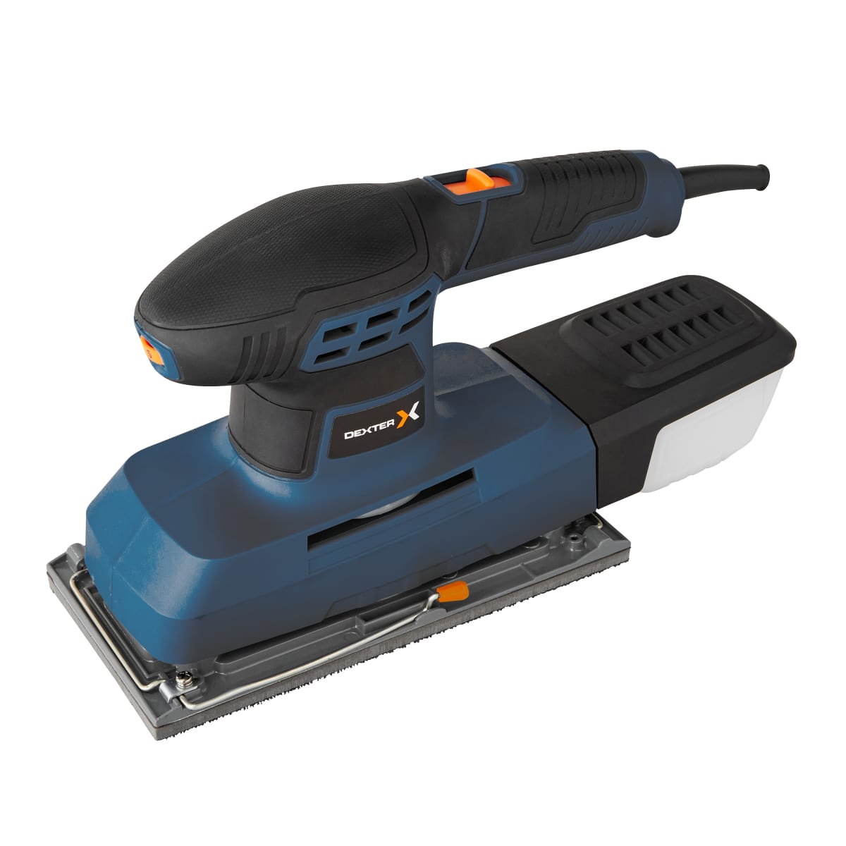 Bricocenter DEXTER ORBITAL SANDER 330W PLATE 115X230MM WITH DUST BAG