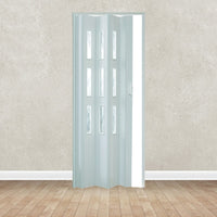 Basic folding door with nigara glass cm 83x214 colour white