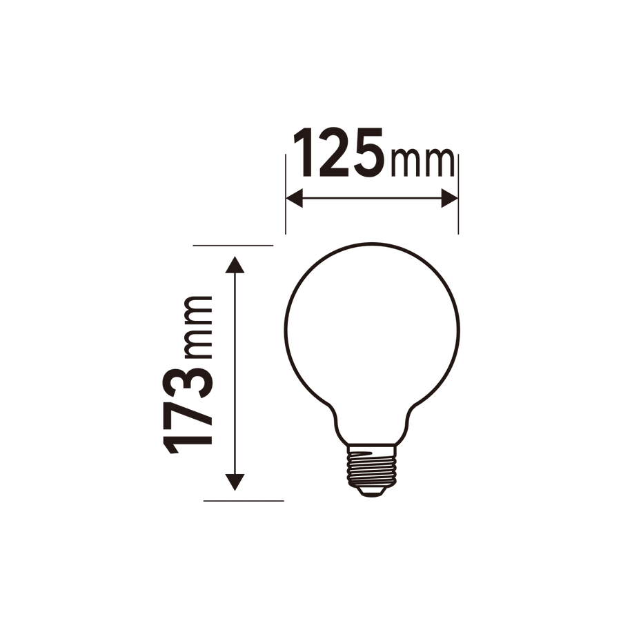 LED BULB E27=150W GLOBE LARGE FROSTED NATURAL LIGHT