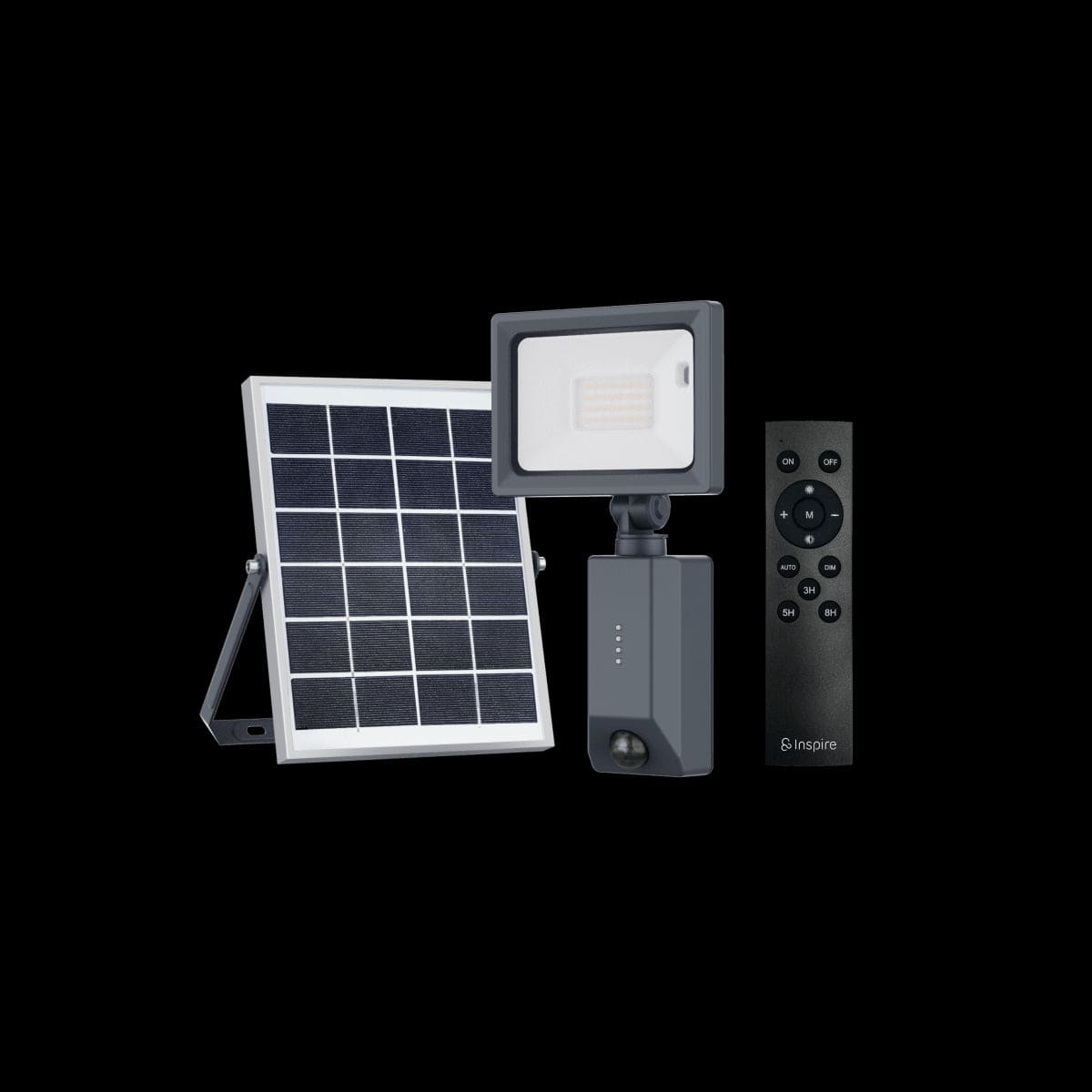 Bricocenter PROIETTORE SOLARE YONKERS PLASTICA NERO LED 72W LUCE NATURALE IP54