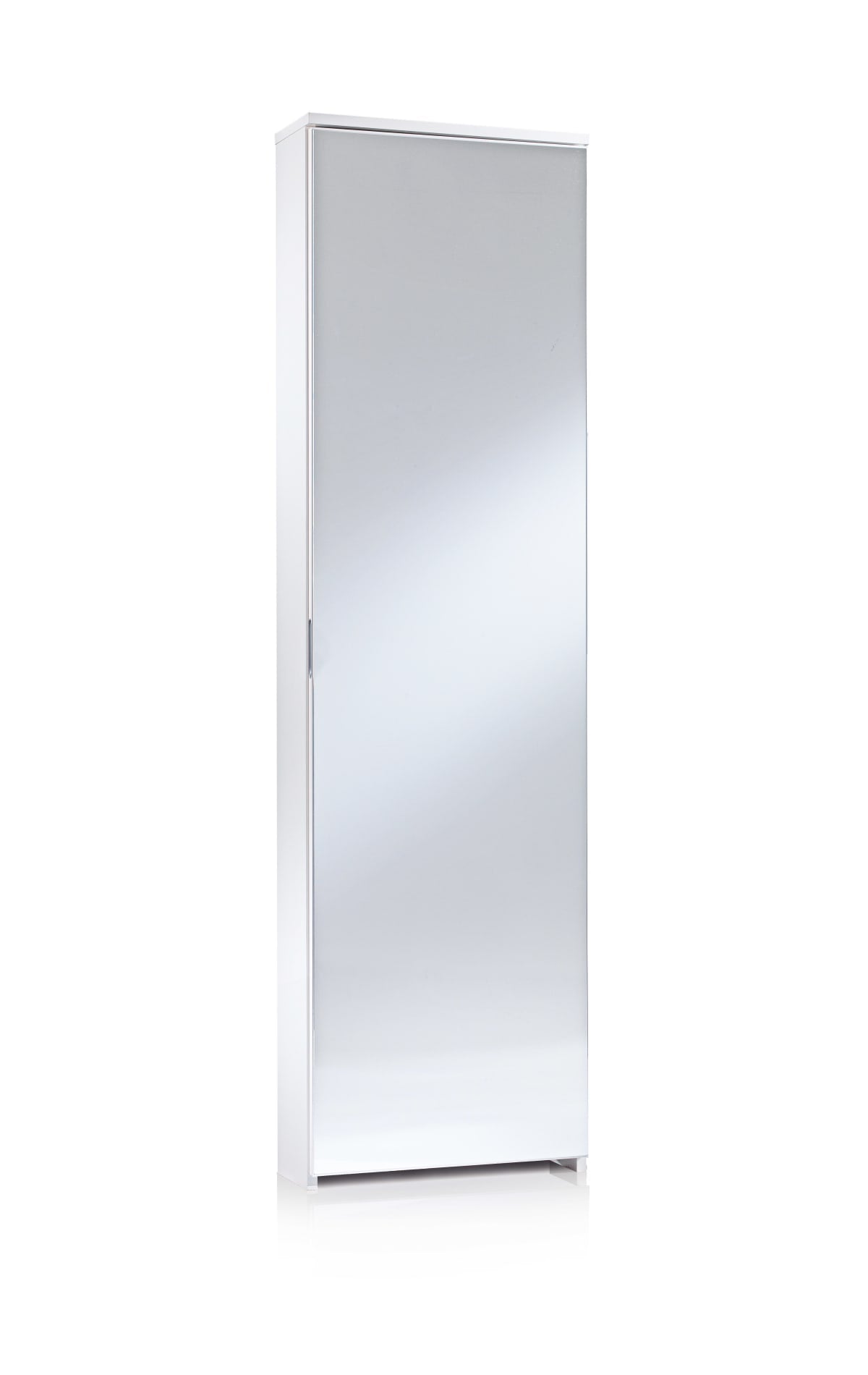 Bricocenter MIRROR DOOR SHELTER 10 PAIR W50xD18xH180CM IN MELAMINIUM WHITE