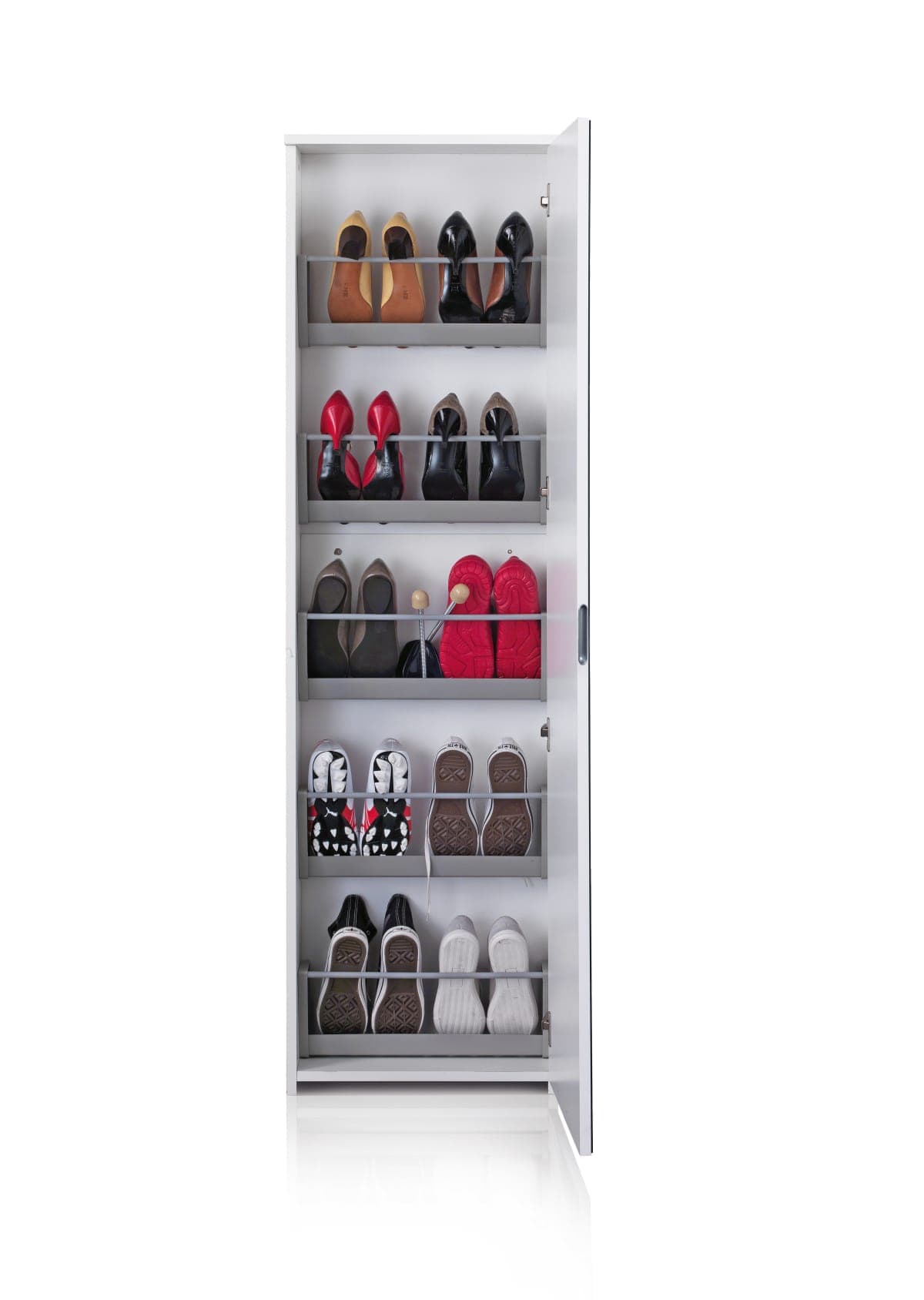 Bricocenter MIRROR DOOR SHELTER 10 PAIR W50xD18xH180CM IN MELAMINIUM WHITE