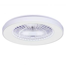 CEILING LIGHT WITH FAN ESTEPA PLASTIC WHITE D57 CM LED 55W CCT RGBW