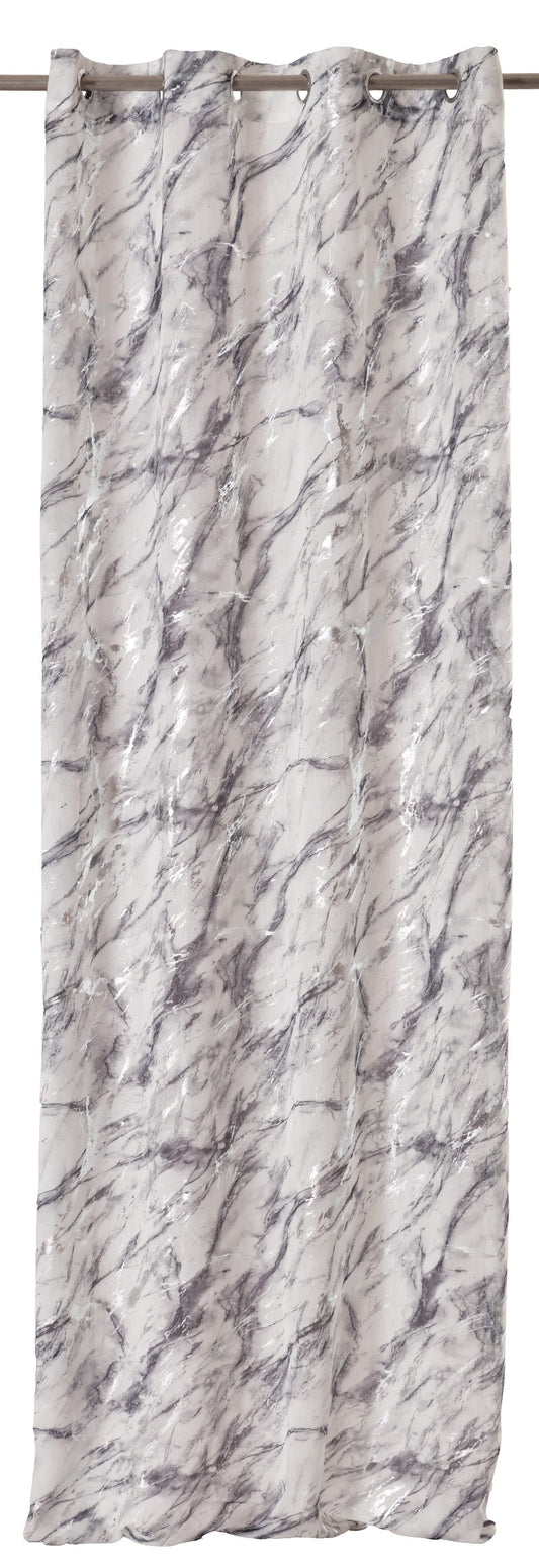 Bricocenter TENDA MARMO GRIGIO COPRENTE 140X280CM CON OCCHIELLI