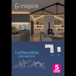 5 CONNETTORI PER STRISCE LED 4 ANGLOLI E 1 FLESSIBILE