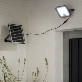 SOLAR PROJECTOR TWICE PLASTIC BLACK LED 10W COLD LIGHT WITH MOTION SENSOR IP65