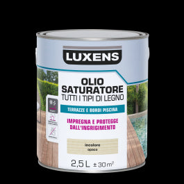 COLORLESS WATER-BASED EXTERIOR WOOD FLOOR PROTECTIVE OIL LUXENS 2.5LT