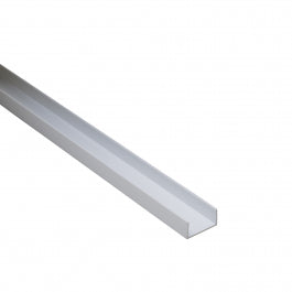 PVC PROFILE U 10X20X1MM 1M MATT WHITE