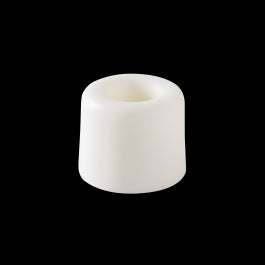 VULCANISED RUBBER DOORSTOP WITH DOUBLE FASTENING WHITE D 3 X H 2.5 CM