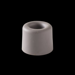 VULCANISED RUBBER DOORSTOP WITH DOUBLE FASTENING GREY D 3 X H 2.5 CM