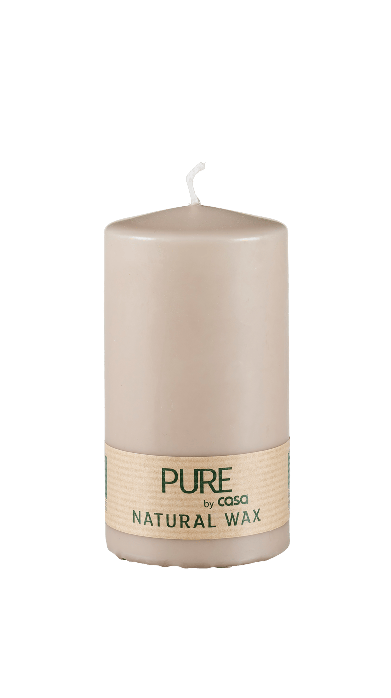 Casa PURE Candela cilindrica grigio