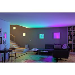 VELORA PANEL METAL WHITE 29.5x29.5 CM LED 13.2W RGBW RAINBOW EFFECT