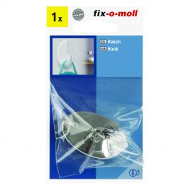 SILVER OVAL ADHESIVE HOOK LARGE