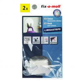 2 STAINLESS STEEL HOOKS 35MM EXTRA STRONG ADHESIVE