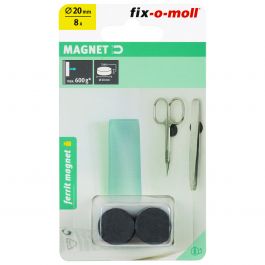 8 FERRITE DISC MAGNETS 20MM H4MM