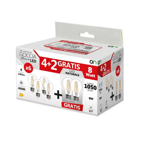 Set 4+2 bulbs 75w natural light