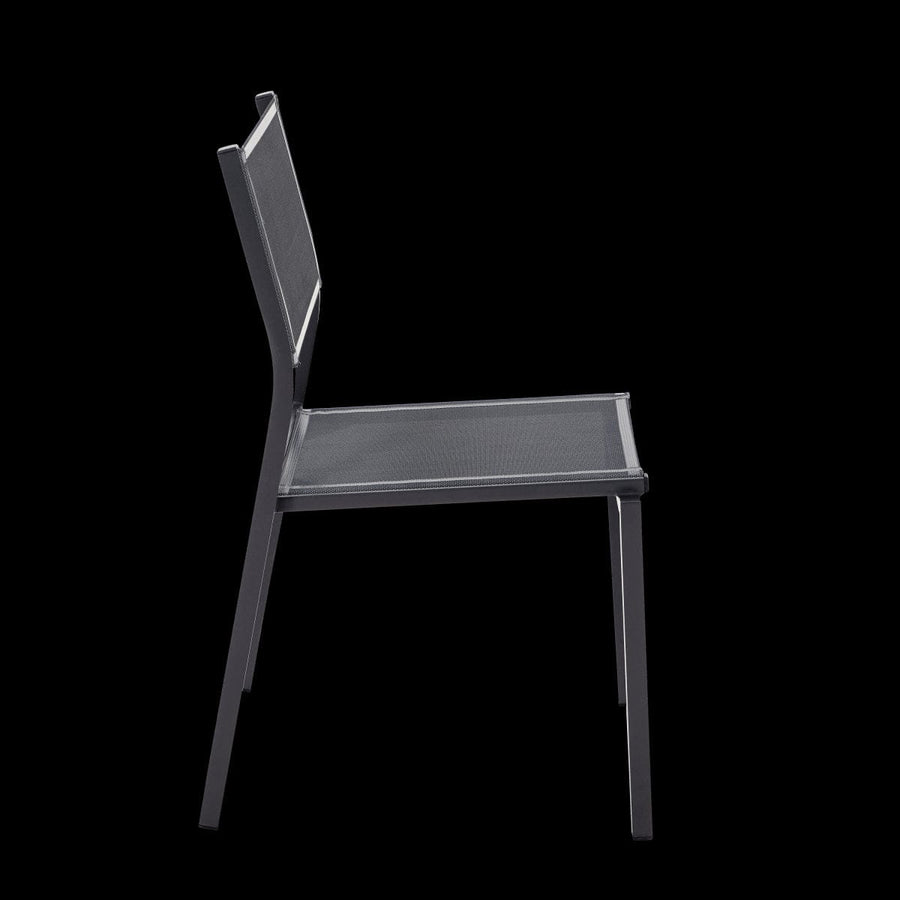 Bricocenter LYRA BETA CHAIR WITHOUT ARMRESTS NATERIAL ALUMINUM AND TEXTILENE ANTHRACITE