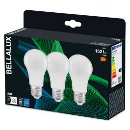 3 LED BULBS E27=100W PLASTIC WHITE NATURAL LIGHT