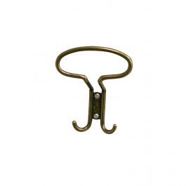 ZAMAK BRONZE-PLATED COAT HOOK, H12.5X10.5 CM