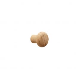 2 RAW BEECH KNOBS D 24 MM