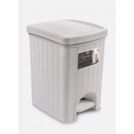 ELEGANCE WHITE PLASTIC DUSTBIN 20LT