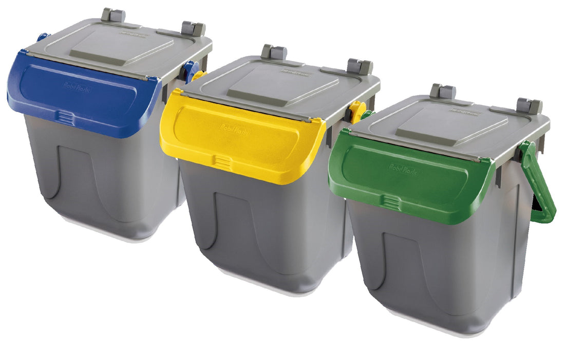 TRIS 25 L STACKABLE DUSTBIN WITH SWING LID