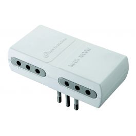 ADAPTER PLUG 10A 4 SOCKETS WHITE