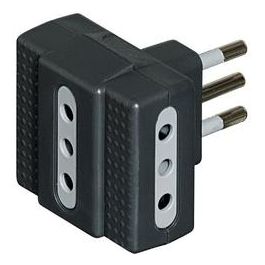 ADAPTER PLUG 10A 3 SOCKETS BLACK