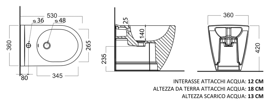 Bricocenter GRETA BIDET FILO MURO