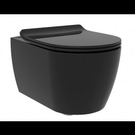 GRETA BLACK RIMLESS WALL-MOUNTED TOILET
