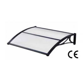 Canopy L150x100 cm satin polycarbonate honeycomb black support