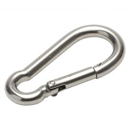 STAINLESS STEEL FIREFIGHTER CARABINER 100KG D5MM L50
