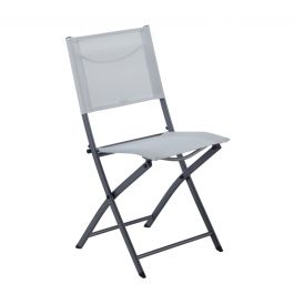 EMYS NATERIAL FOLDING CHAIR STEEL TEXTILENE SEAT GREY 42X52XH83