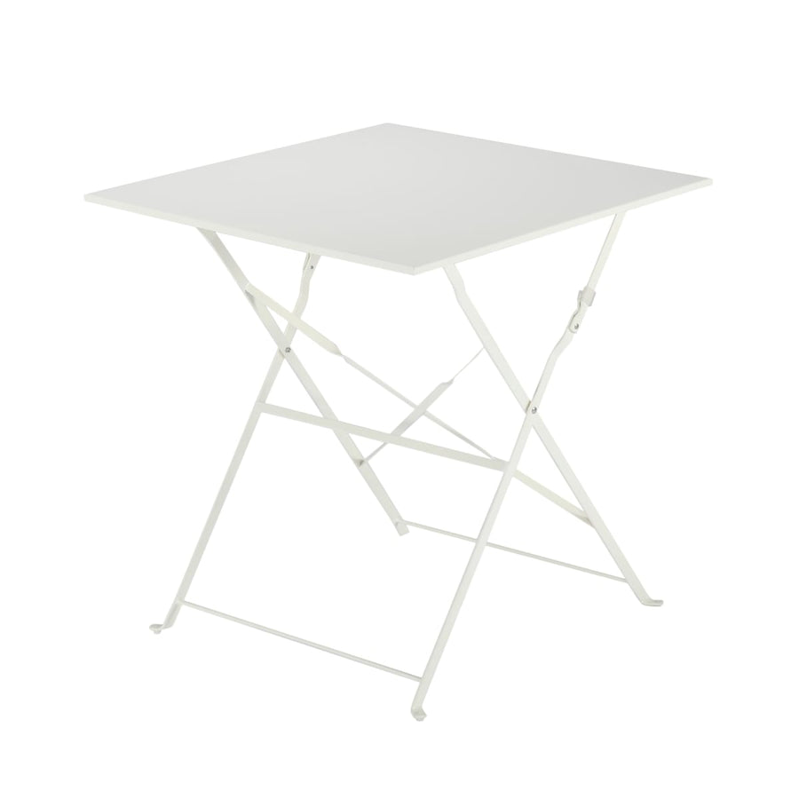 Bricocenter FLORA NATERIAL FOLDING TABLE 2 PLACES SQUARE STEEL 70X70XH71