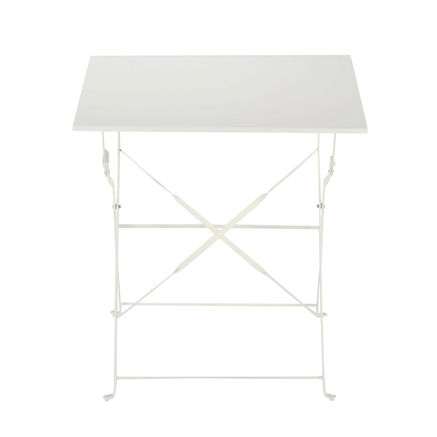 Bricocenter FLORA NATERIAL FOLDING TABLE 2 PLACES SQUARE STEEL 70X70XH71
