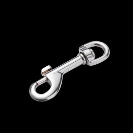 NICKEL-PLATED ZAMAK STANDERS CARABINER D 3.2 X 66 MM 25 KG